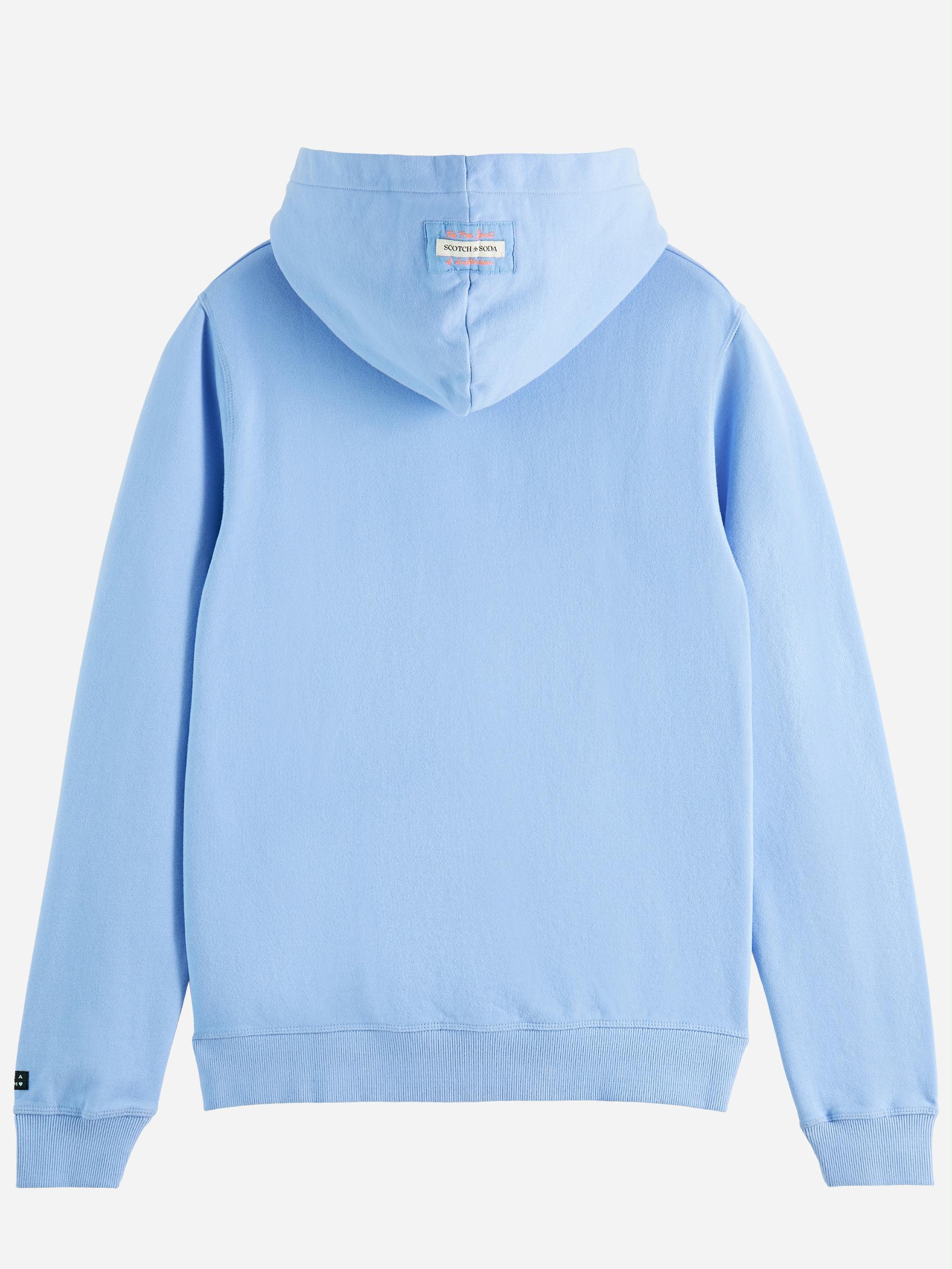 Scotch & Soda Sweater Blauw Artwork felpa hoodie 169765/5029