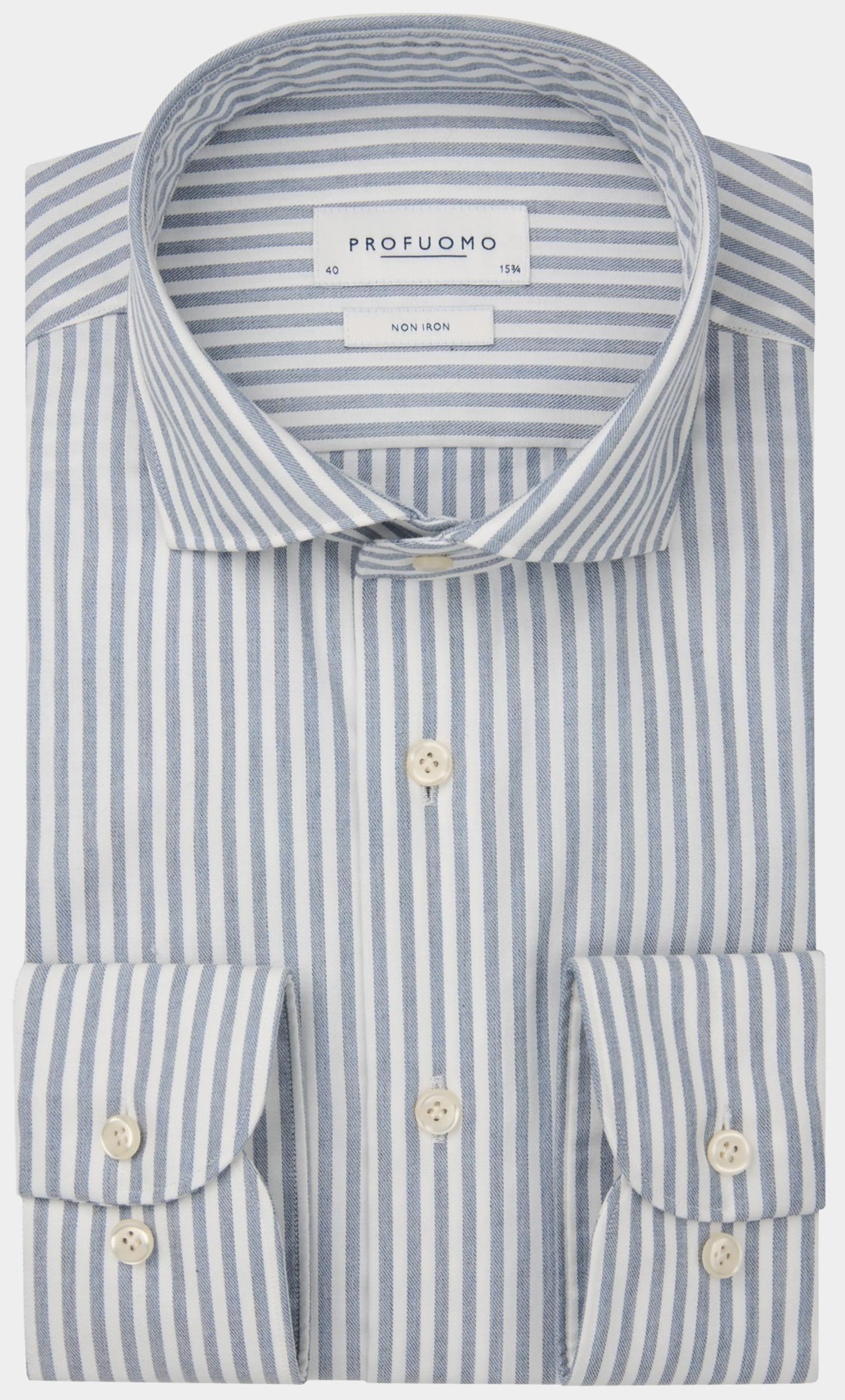 Profuomo Business hemd lange mouw Blauw  PPWH30007A/M