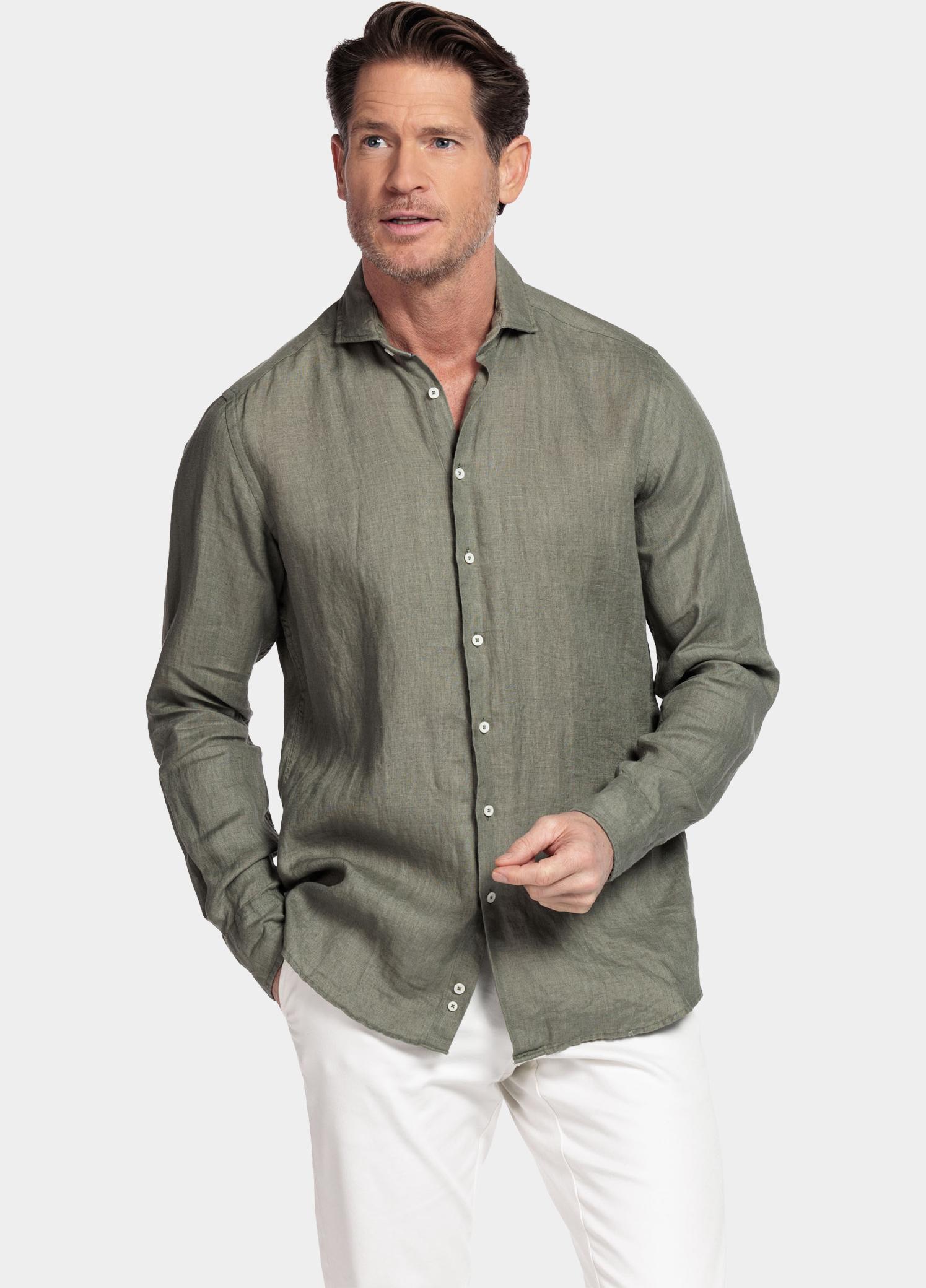 Giordano Overhemd heren Groen Row Long Sleeve Cutaway Soft 617811/70