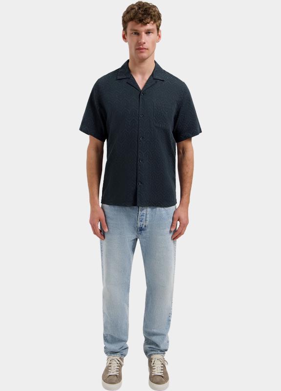 Dstrezzed Casual hemd korte mouw Blauw Jacob Resort Shirt 311511/649