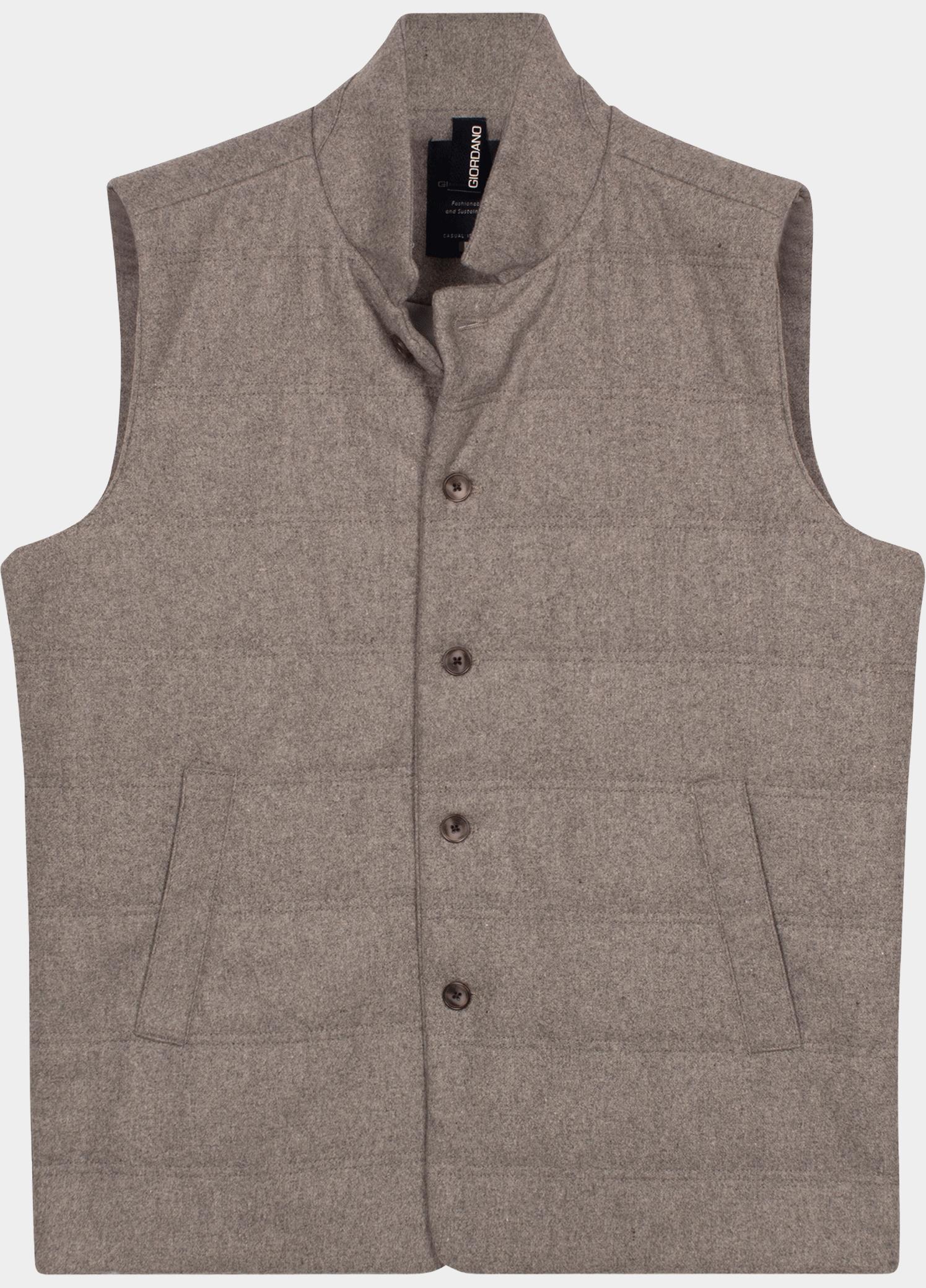 Giordano Bodywarmer heren Grijs Owen Brushed Wool mix 622551/92