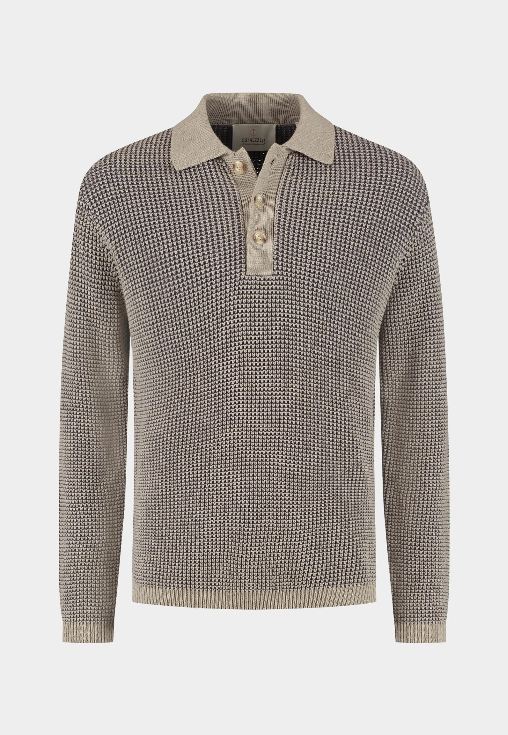 Dstrezzed Polo lange mouw Paars DS_Marin Polo 405912/460