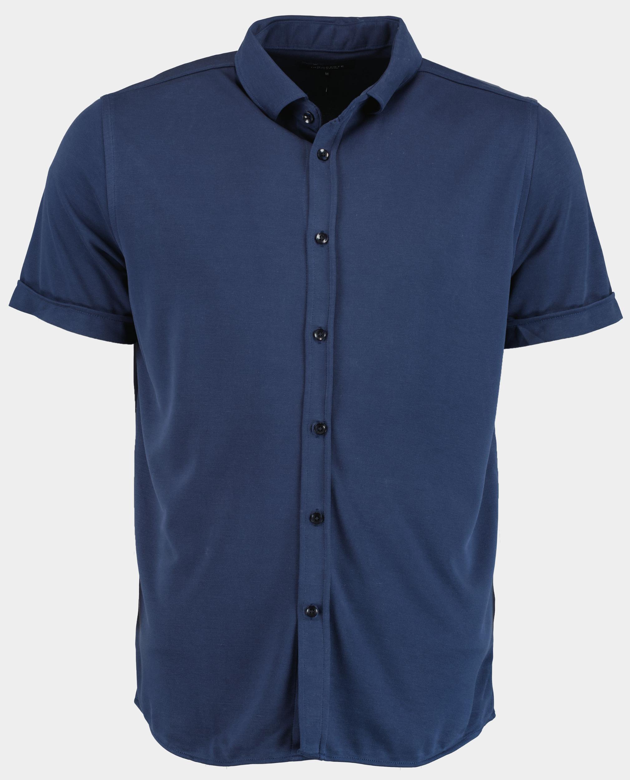 Bos Casual hemd korte mouw Blauw easy care kwaliteit 3507/navy