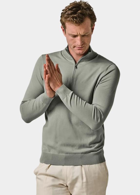 Profuomo Half Zip Groen  PPWJ10007/G
