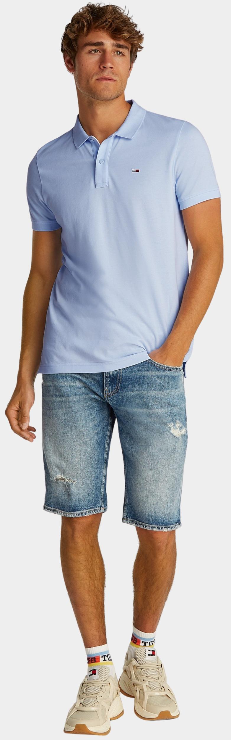Tommy Jeans Polo korte mouw Blauw TJM SLIM PLACKET POLO EXT DM0DM20676/C3Q