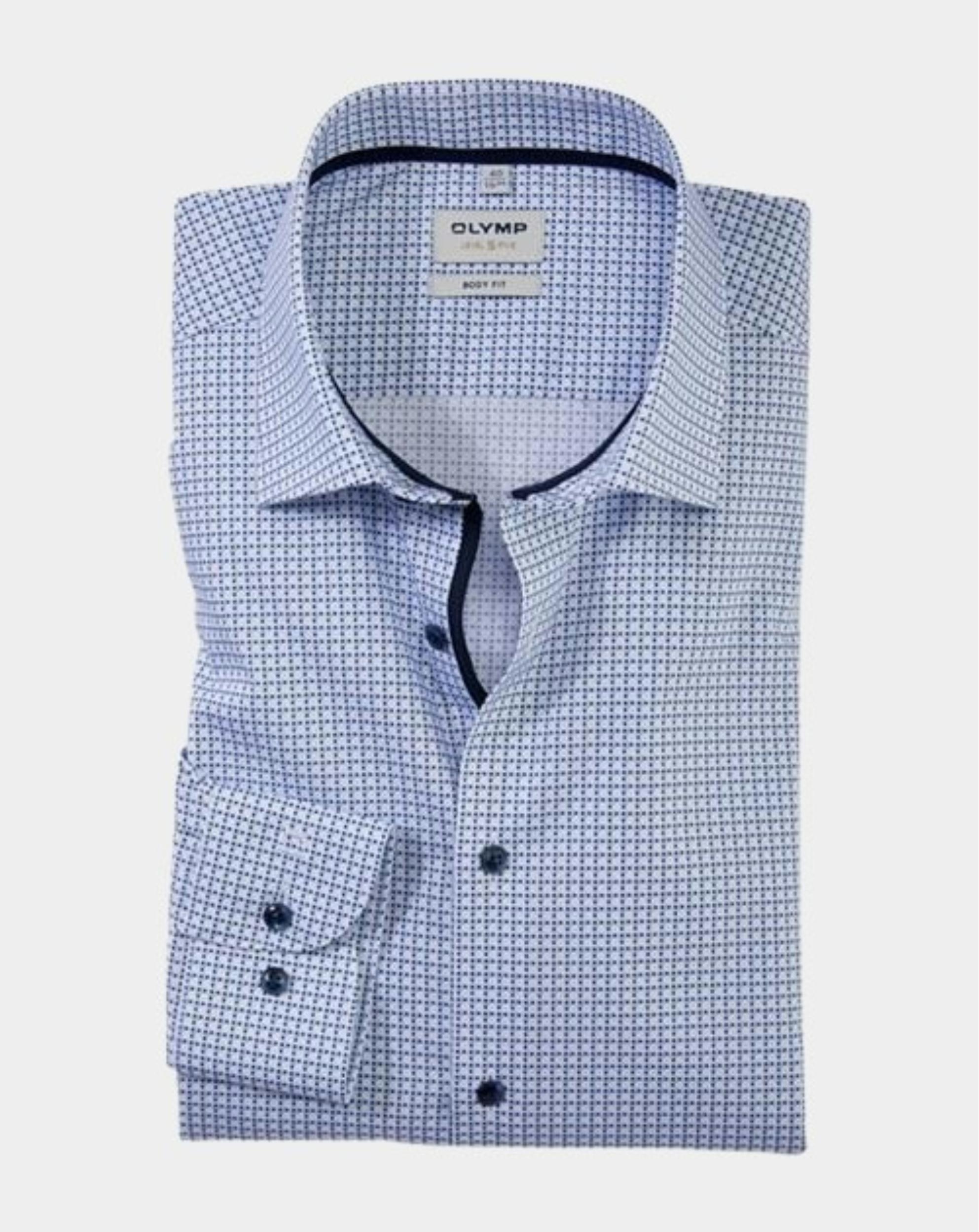 Olymp Business hemd lange mouw Blauw 2110/34 Hemden 211034/11