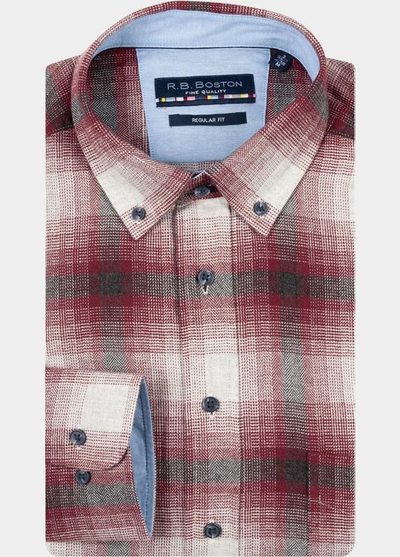 R.B. Boston Casual hemd lange mouw Rood Franklin LS Button Down 527670/43
