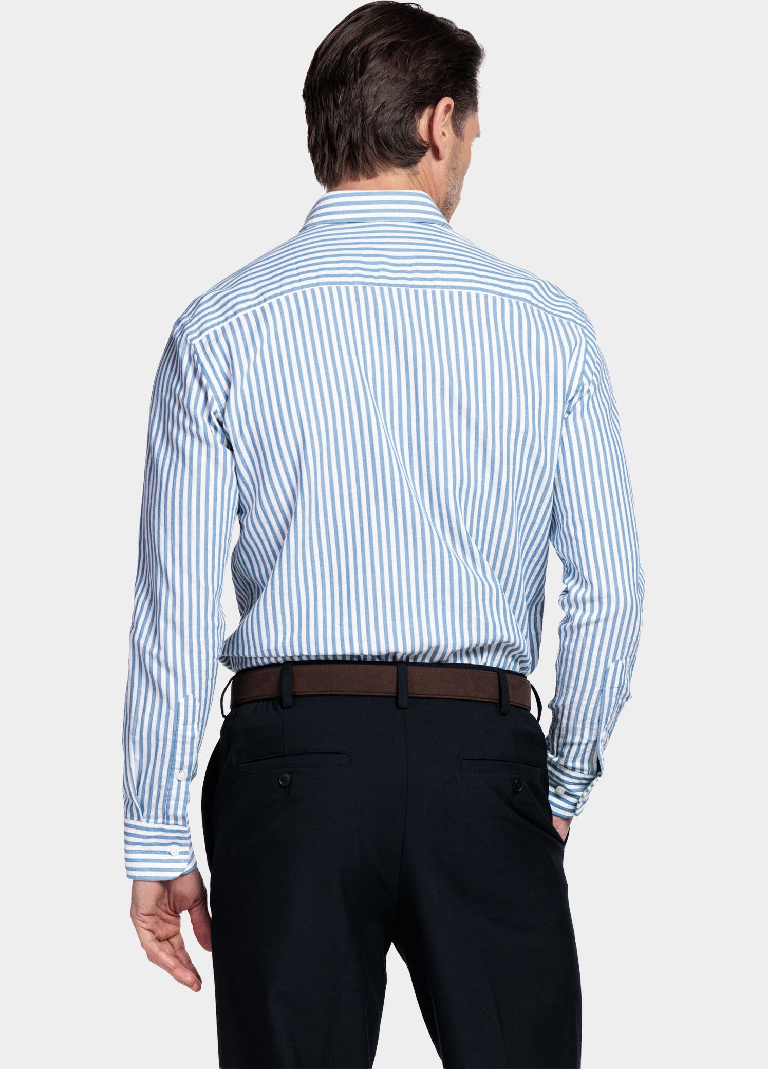 Giordano Overhemd heren Blauw Dino Long Sleeve Button Down 617130/62