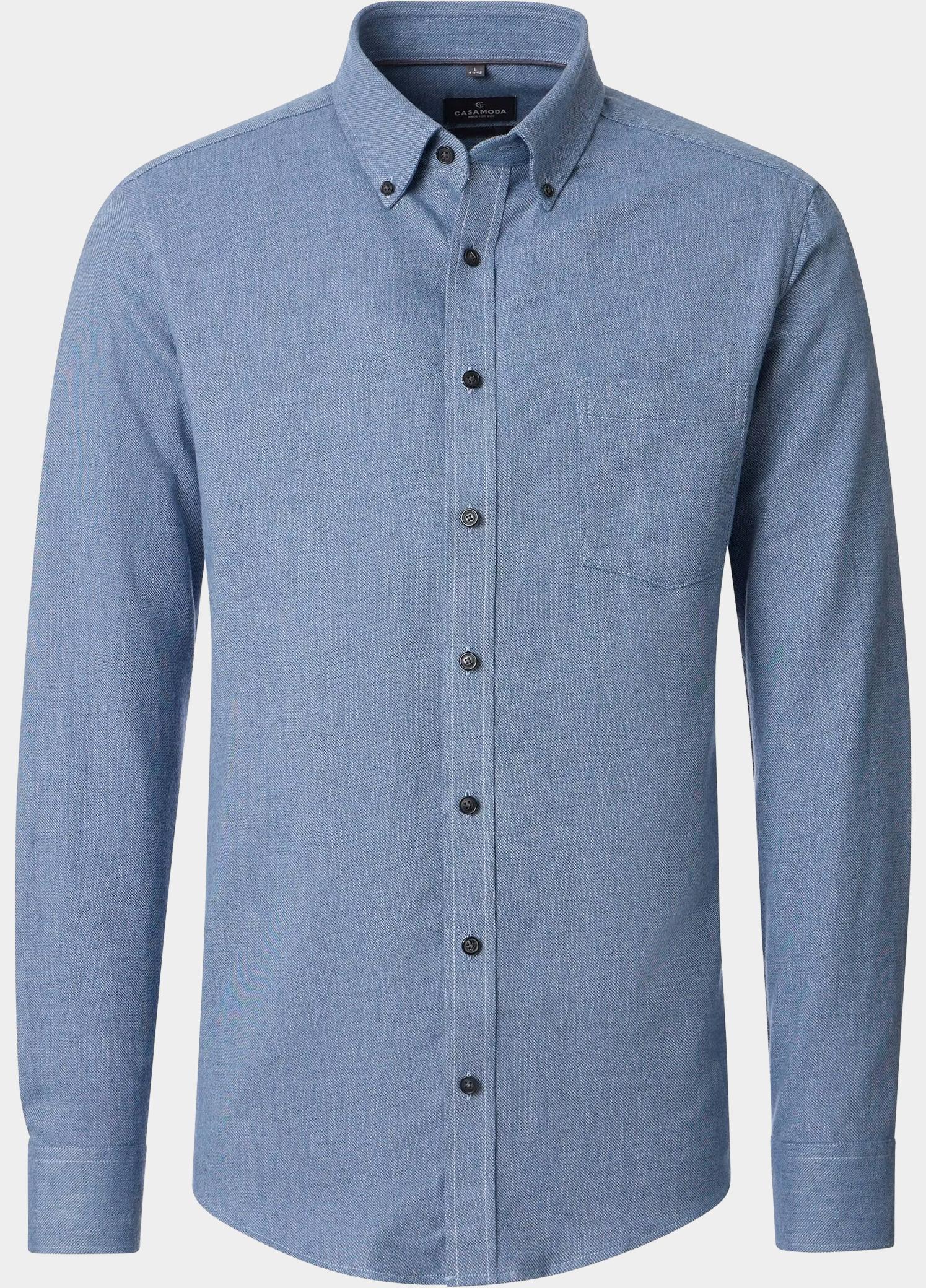 Casamoda Overhemd heren Blauw B.D. Casual Fit 126132510/100