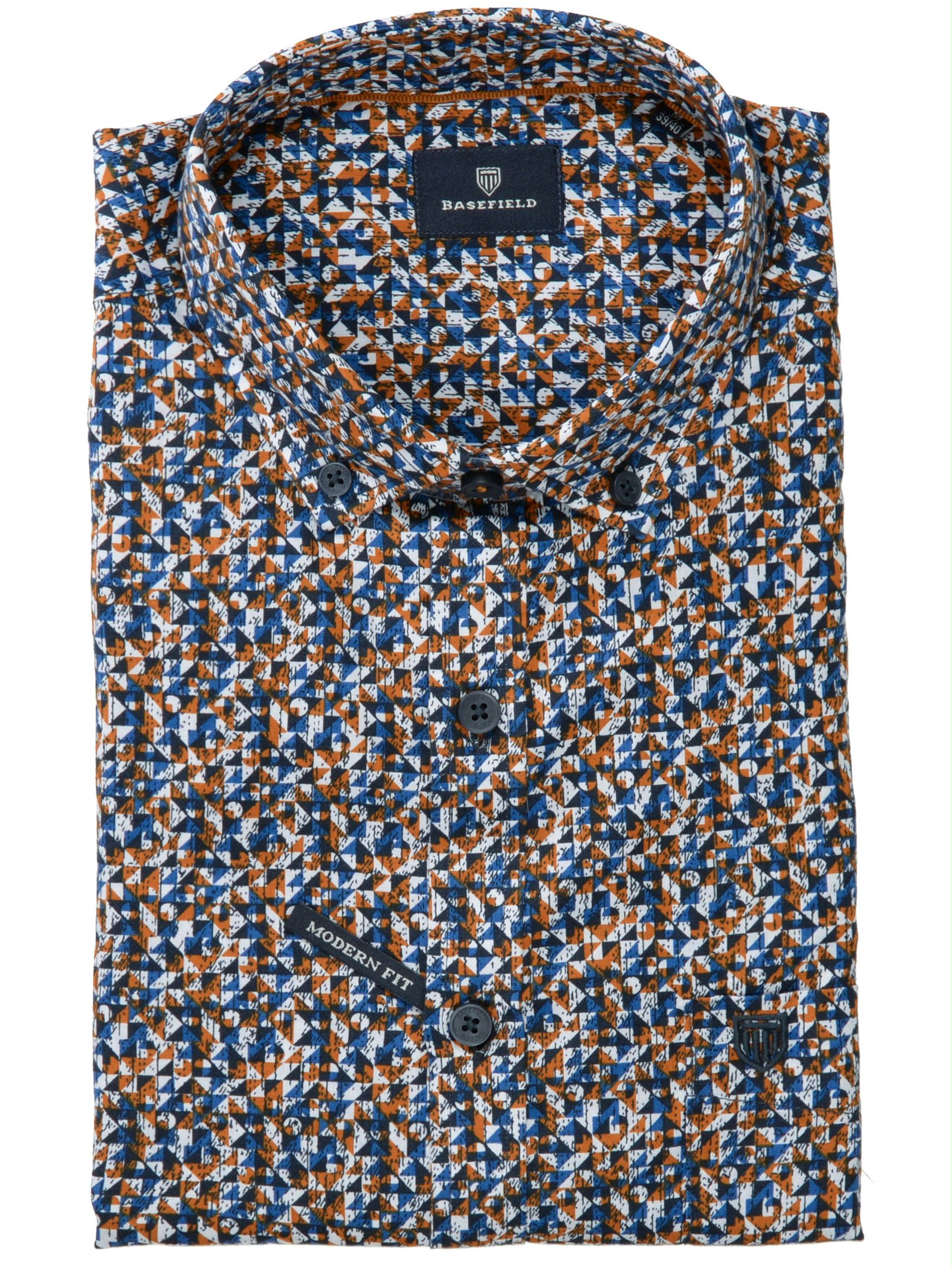 Basefield Casual hemd lange mouw Oranje He.-Freizeithemd 1/1 219016507/702
