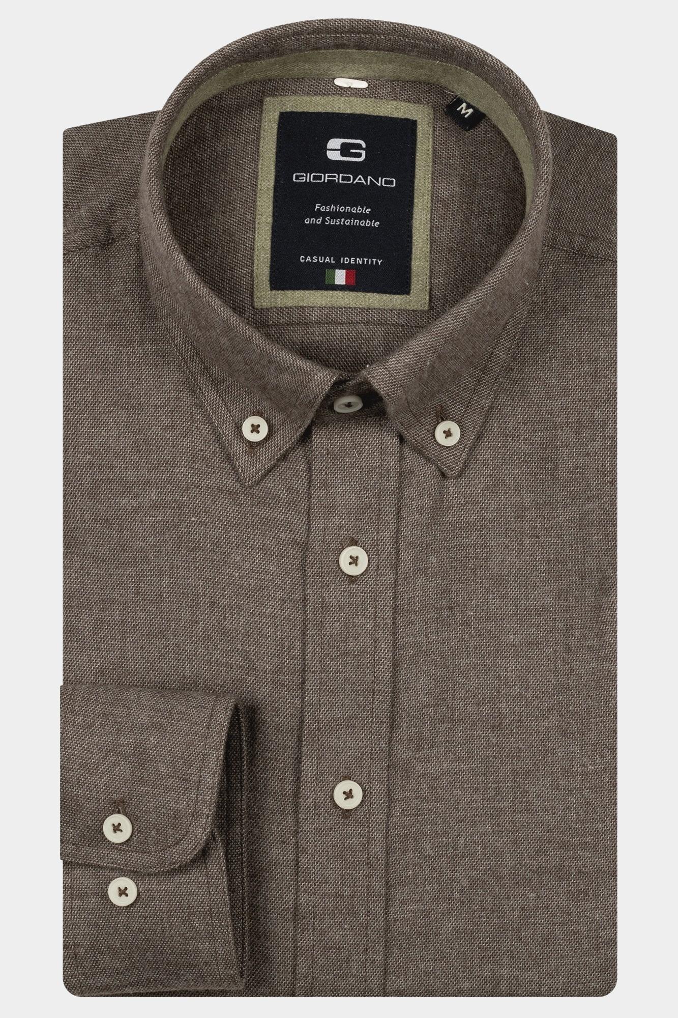 Giordano Casual hemd lange mouw Wit Loretto long sleeve button do 527855/81