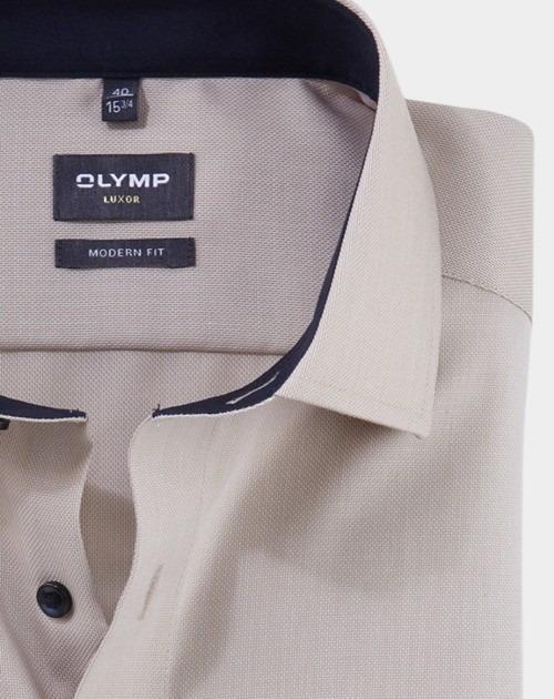 Olymp Business hemd lange mouw Beige Luxor 040064/22