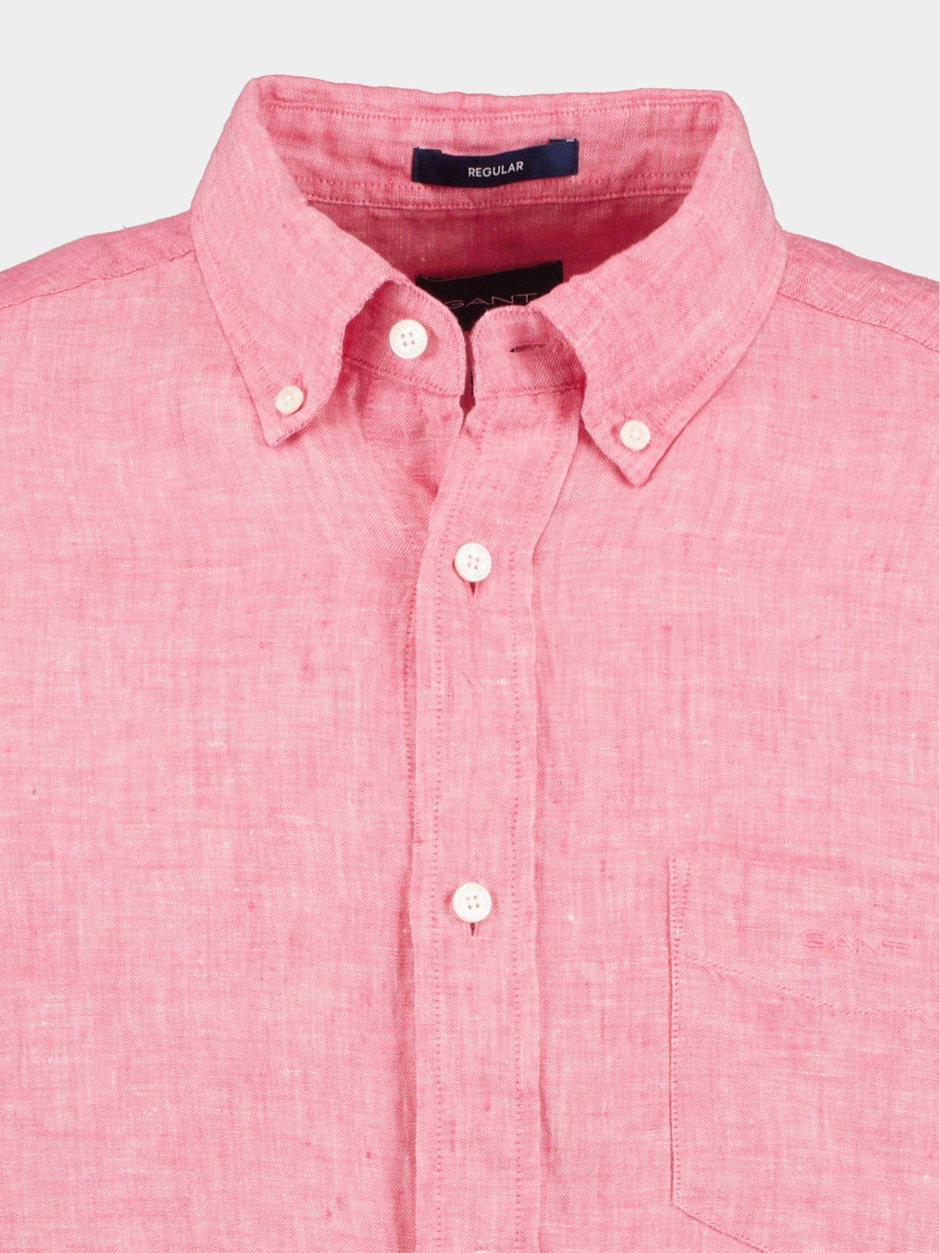Gant Casual hemd lange mouw Roze Reg Linen Shirt 3230085/606