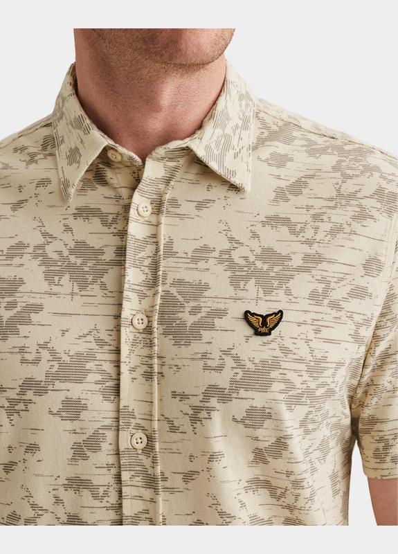 PME Legend Casual hemd korte mouw Beige Short Sleeve Shirt Aop On Jer PSIS2603254/7011