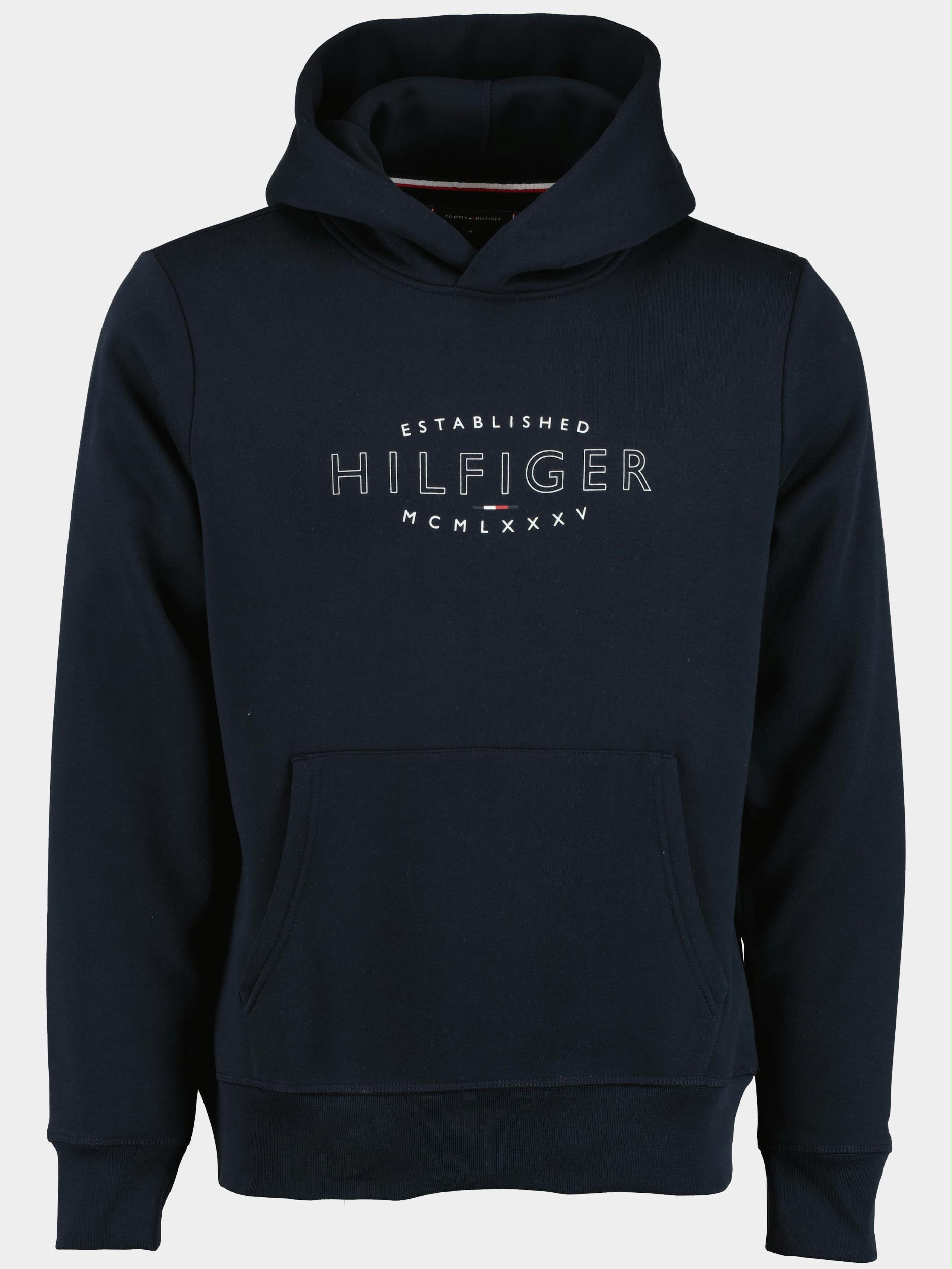 Tommy Hilfiger Sweater Blauw Hilfiger curve logo MW0MW30013/DW5