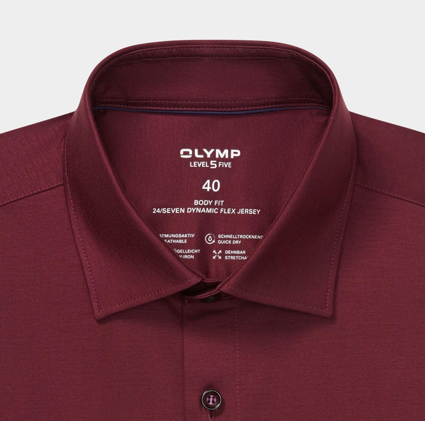 Olymp Business hemd lange mouw Rood 24/7 Level 5 200864/38