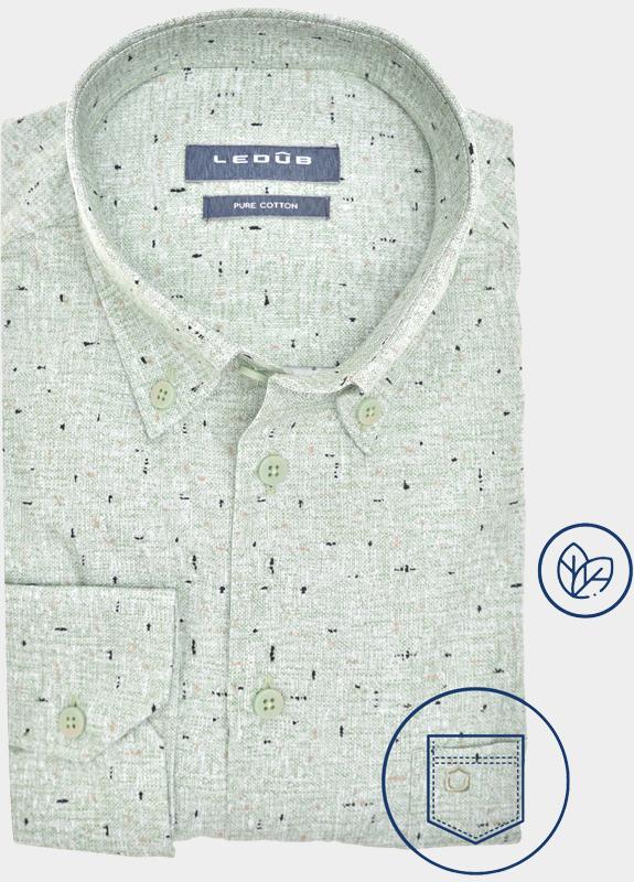 Ledub Business hemd lange mouw Groen  0142440/530-000-000