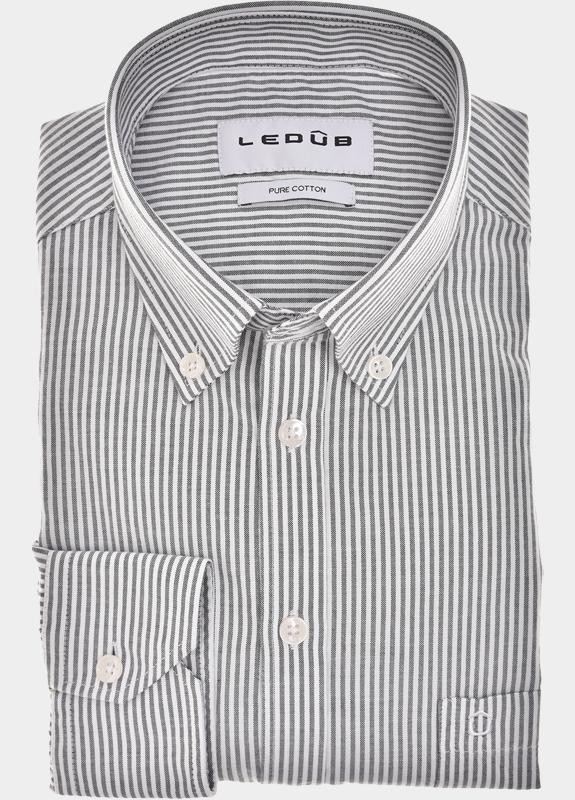 Ledub Business hemd lange mouw Zwart  0702121/290-000-000