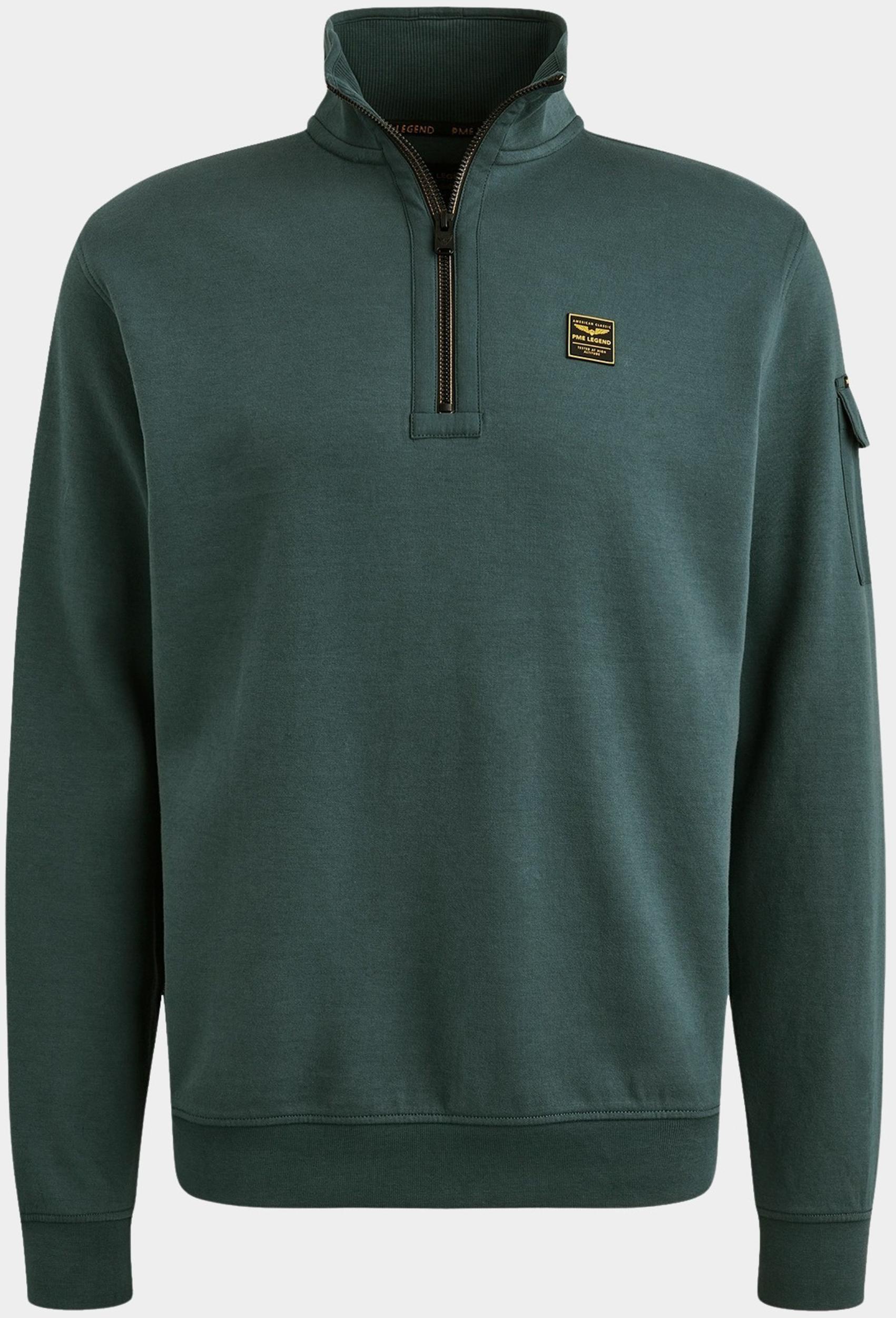 PME Legend Half Zip Groen Half zip collar interlock jer PSW2508423/5125