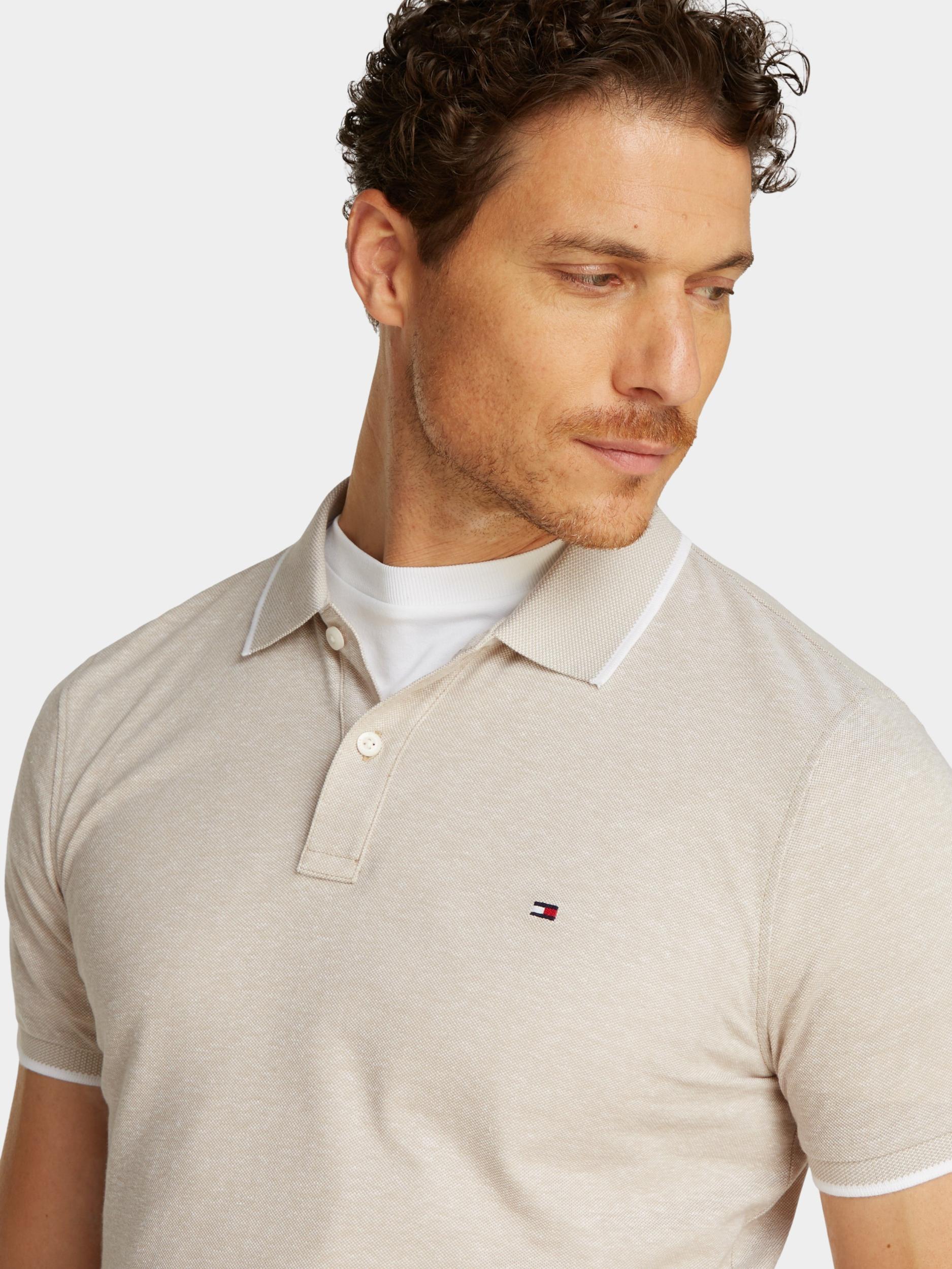Tommy Hilfiger Polo korte mouw Bruin Linen Pique Reg Polo MW0MW33140/RBT