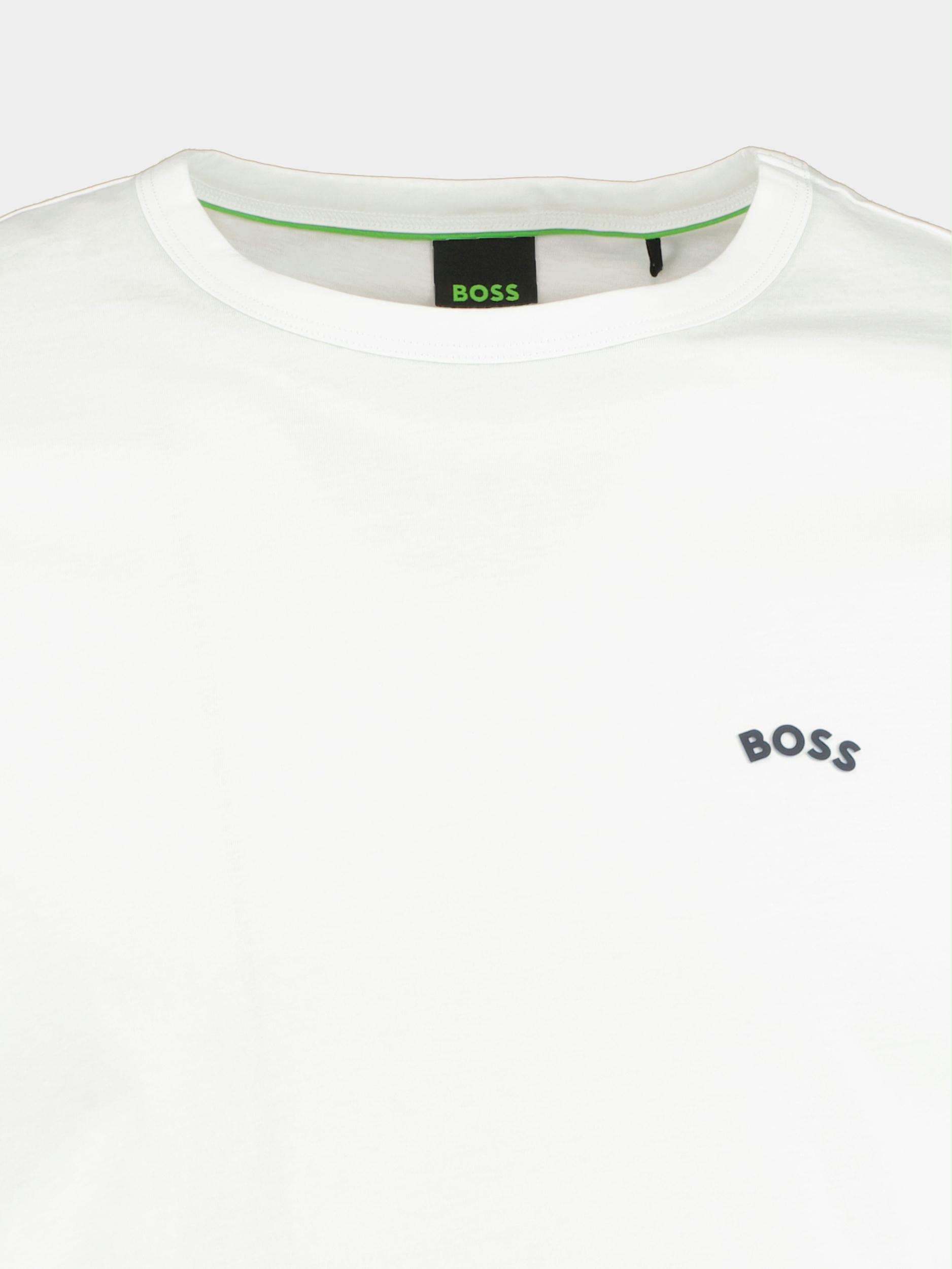 BOSS Green T-shirt korte mouw Wit Tee Curved 10241647 01 50469062/100