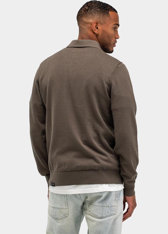 Butcher of Blue Polo lange mouw Grijs Clifden Co M2616021/708