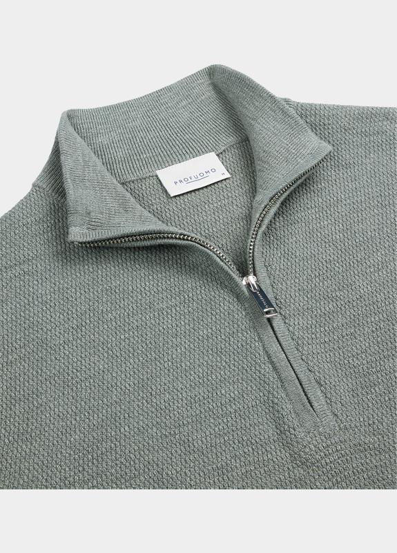 Profuomo Half Zip Groen  PPWJ10034/B