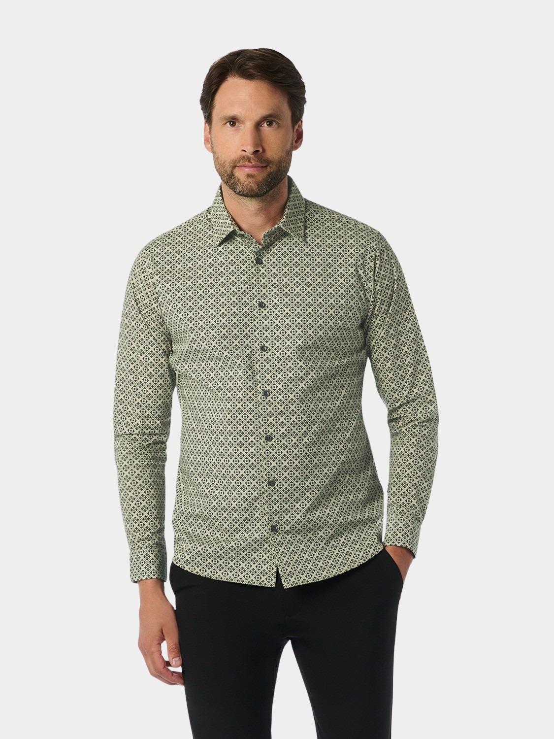 No Excess Casual hemd lange mouw Blauw  25450732/078