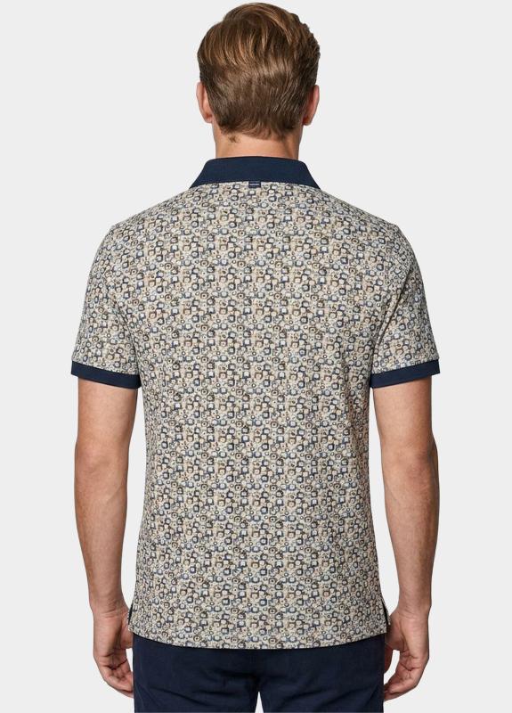 Baileys Polo heren Bruin Poloshirt  2-tone Pique, prin 615228/83
