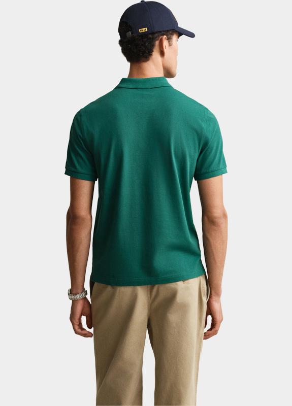 Gant Polo heren Groen Regular Fit Shield piqué pol 2210/373