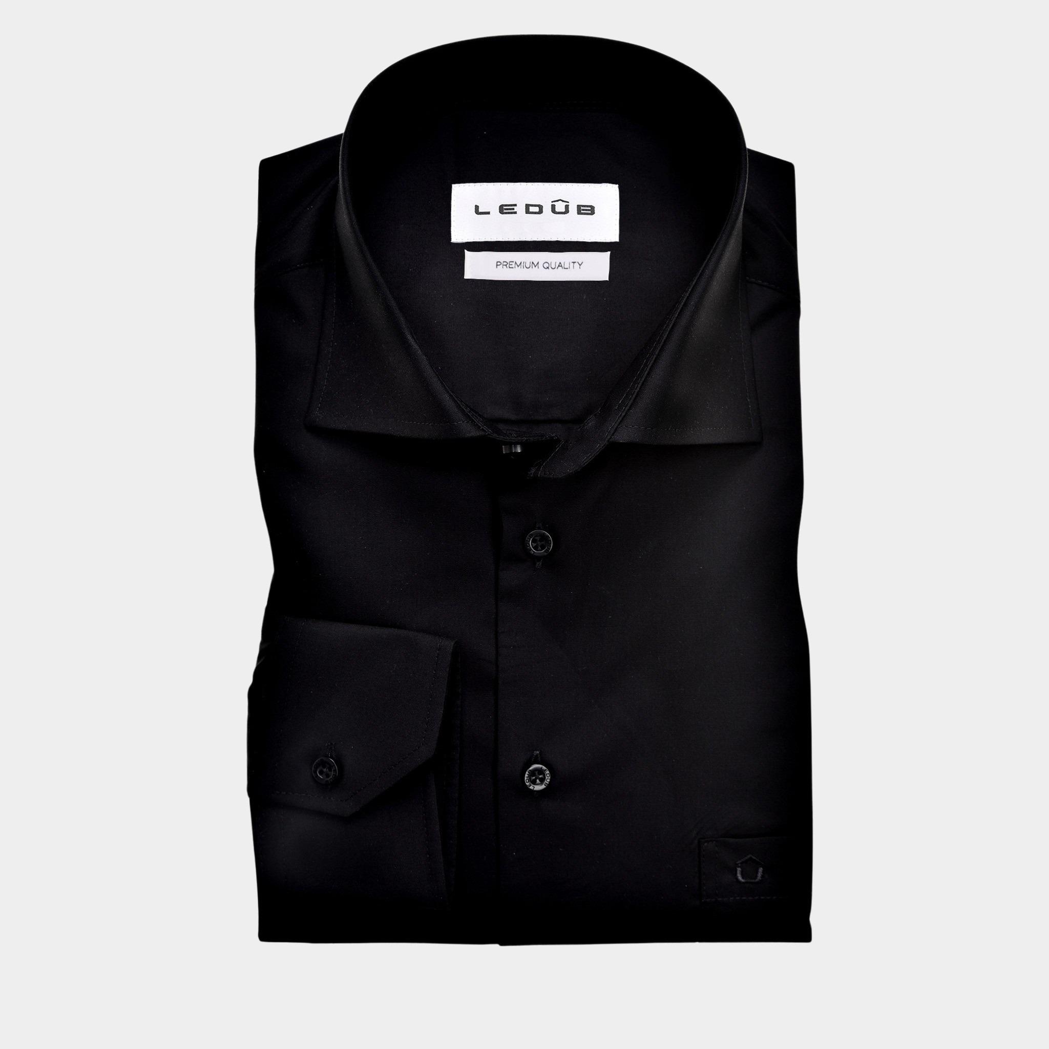 Ledub Business hemd lange mouw Zwart MFN5 0323512/290-000-000