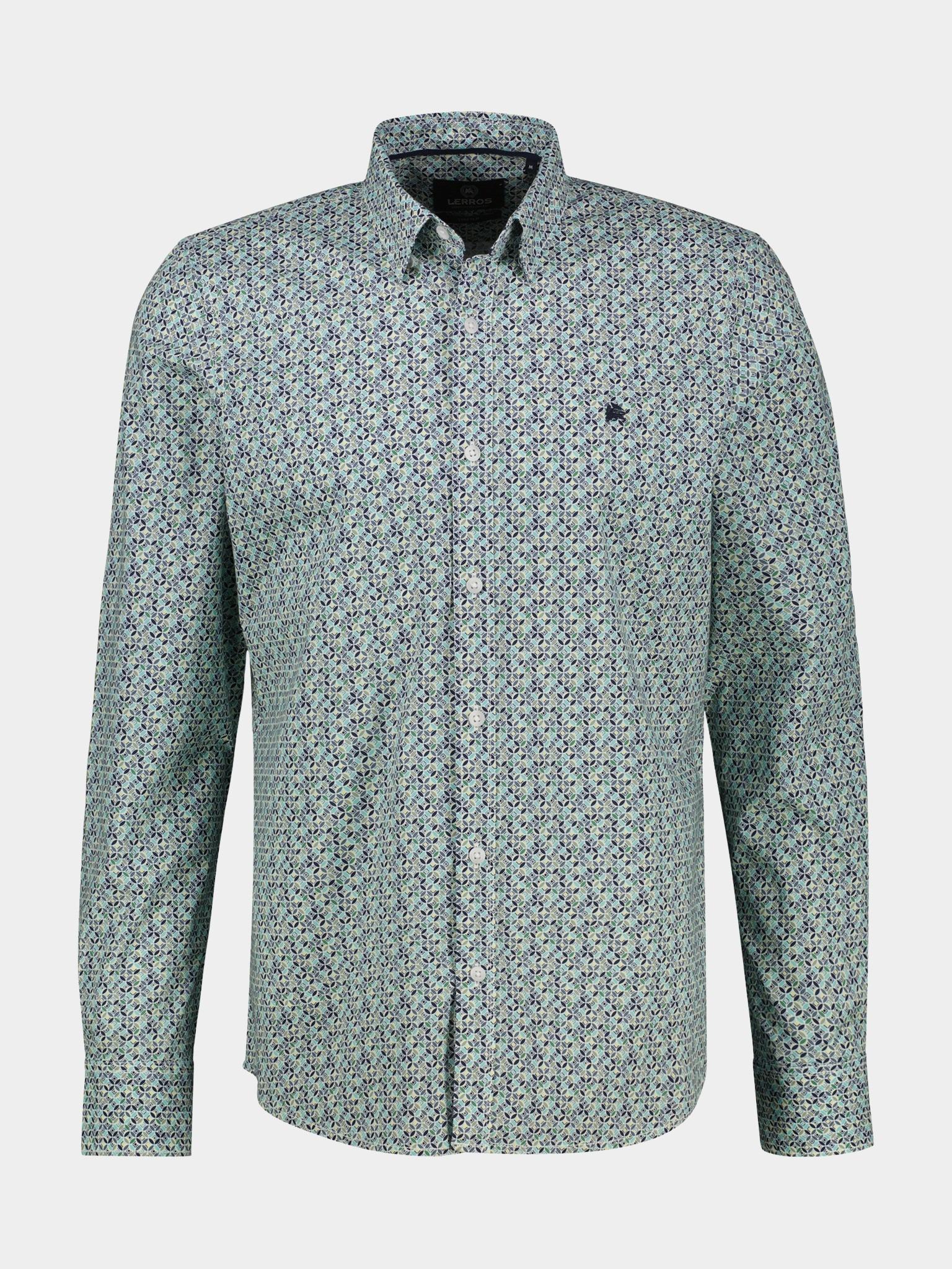Lerros Casual hemd lange mouw Blauw  2521427/456