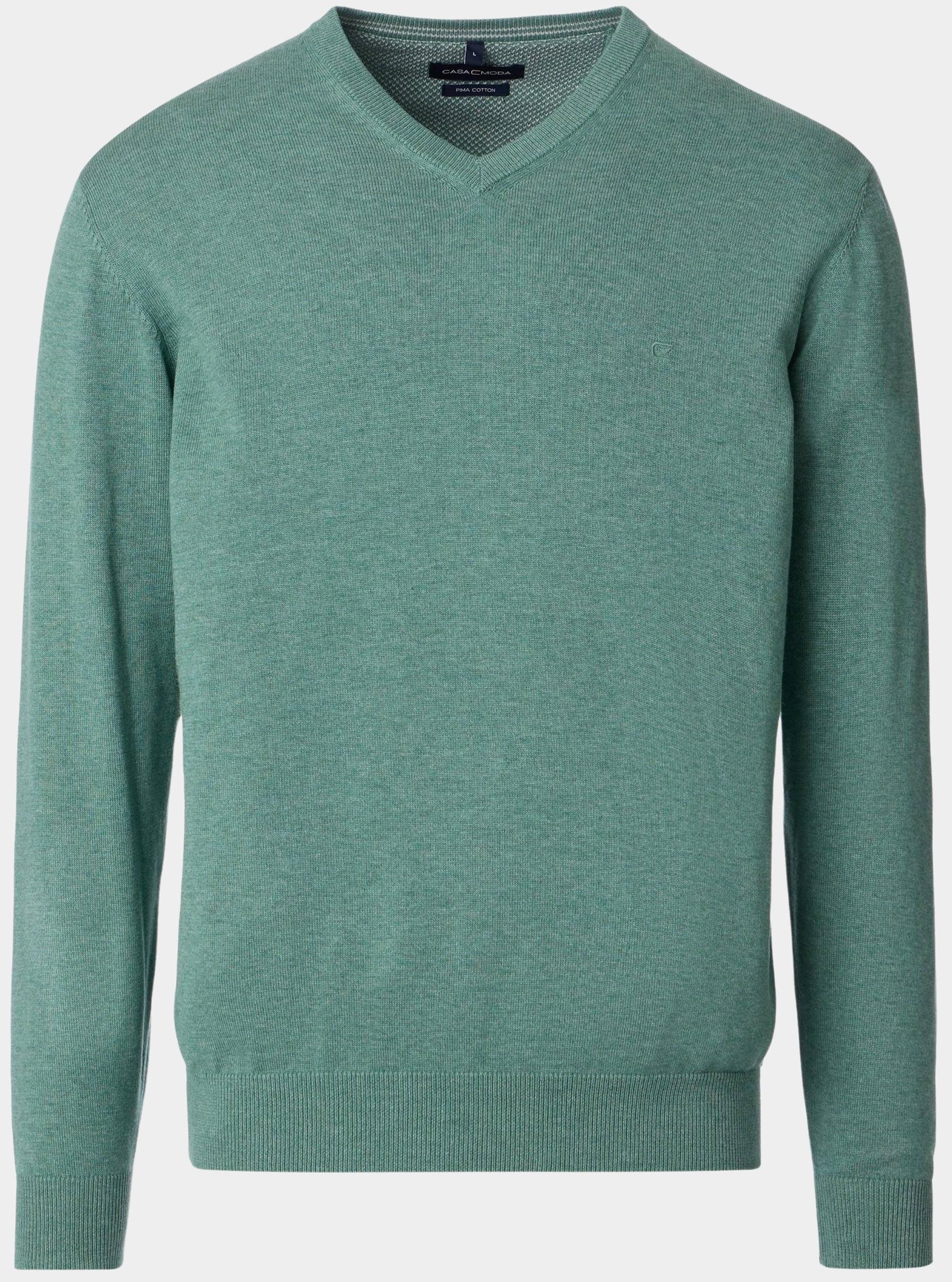Casamoda Pullover Groen V-Neck 004430/369