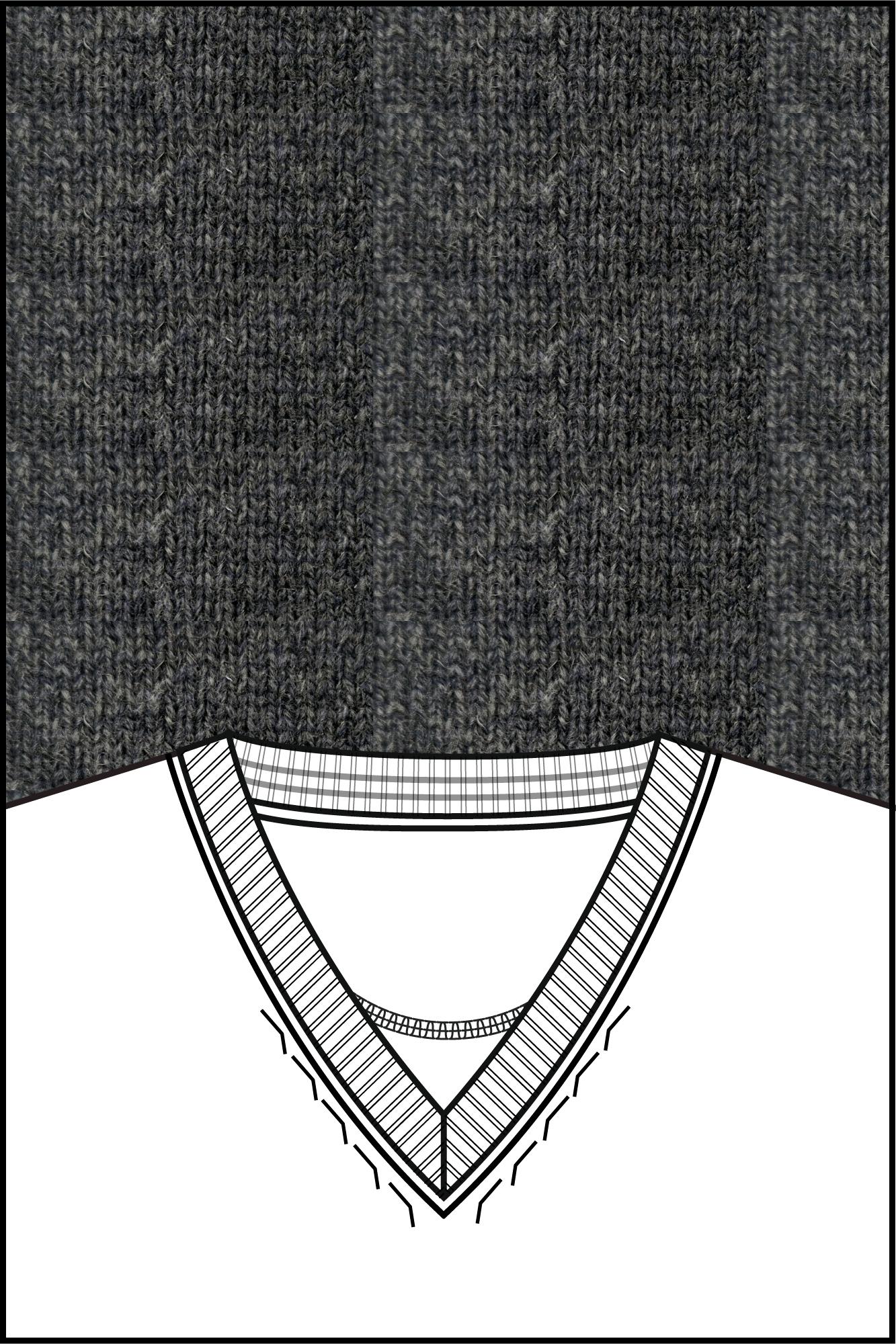 Baileys Pullover Grijs V-Neck Pullover  10gg, single 520091/935