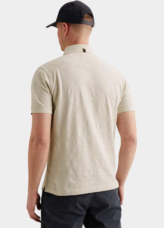 PME Legend Polo korte mouw Beige Short sleeve polo jacquard je PPSS2603883/7013