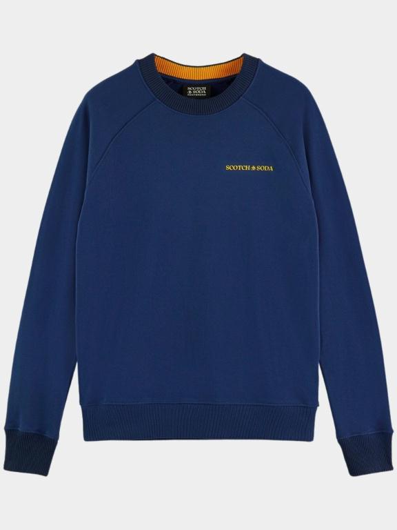 Scotch & Soda Sweater Blauw Unisex crewneck sweatshirt in 168486/1149
