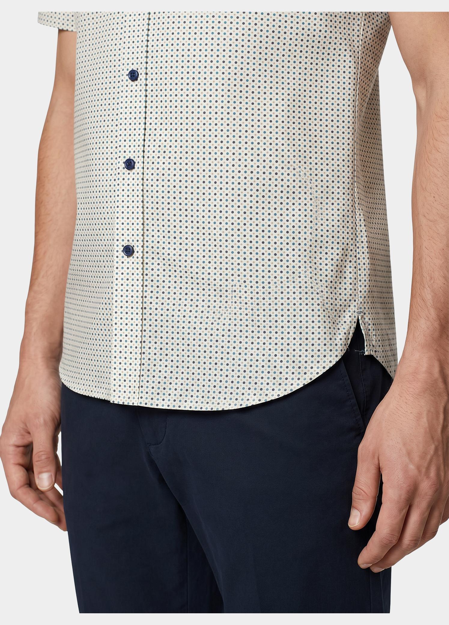 Casamoda Casual hemd korte mouw Groen B.D. Casual Fit 1/2Arm_ 126131301/300
