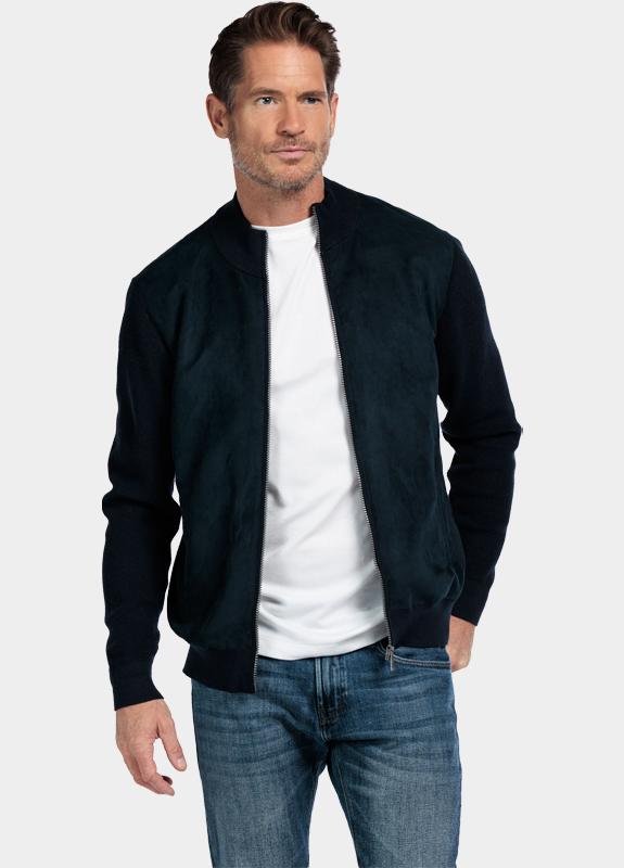 Baileys Vest Blauw Cardigan Zip  Front body sing 522087/60