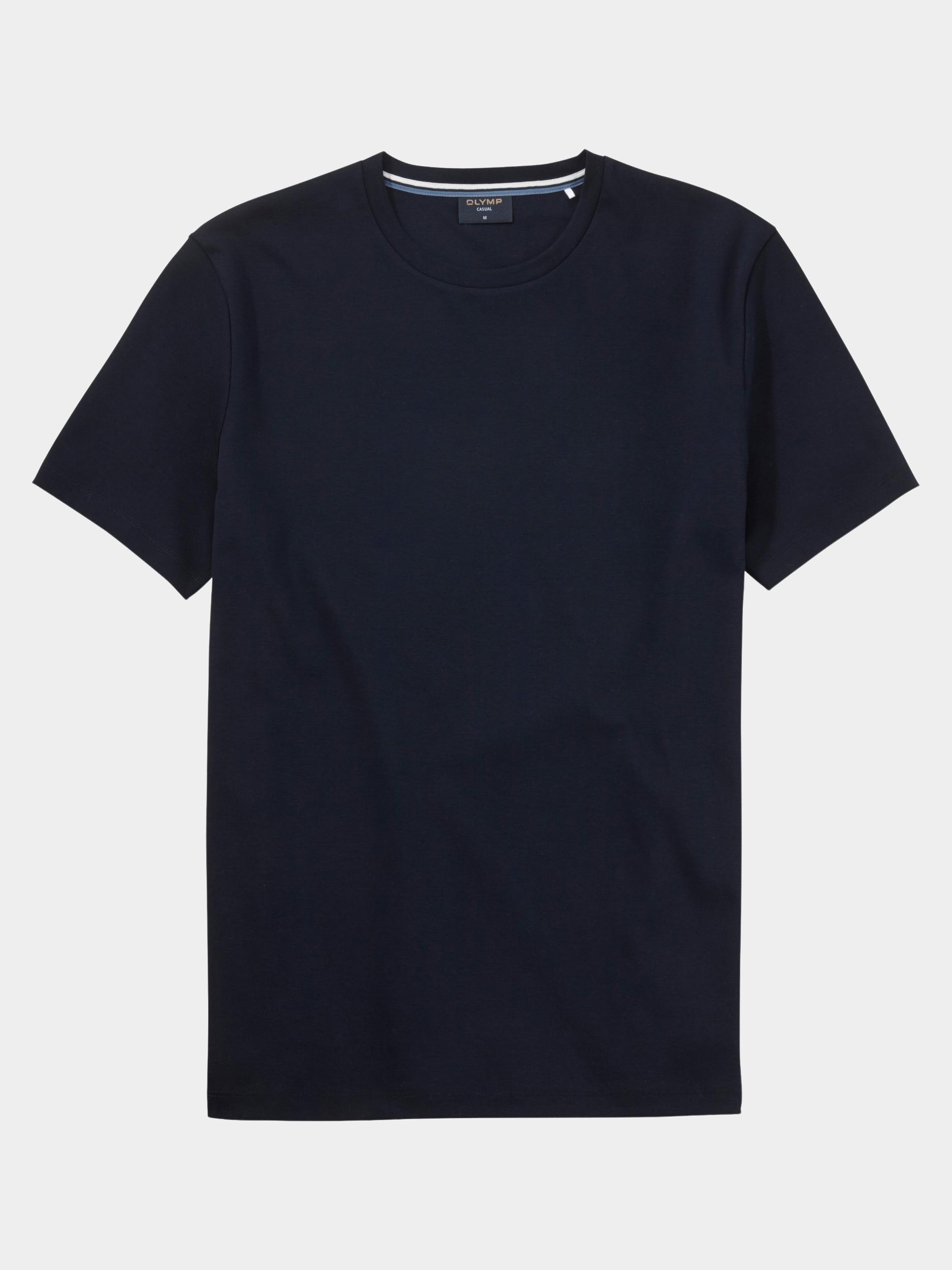 Olymp T-shirt korte mouw Blauw Cotton Interlock T-Shirt 560352/18