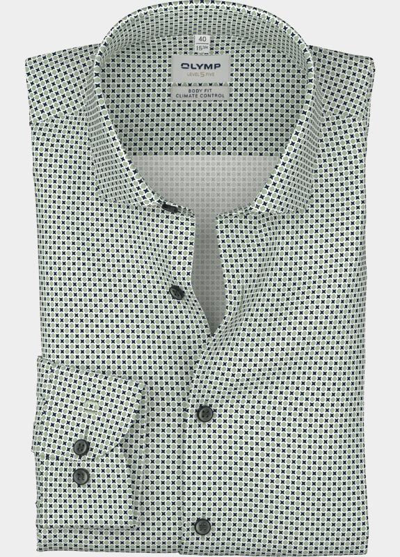 Olymp Zakelijk overhemd heren Groen Level Five 24/Seven 208614/40