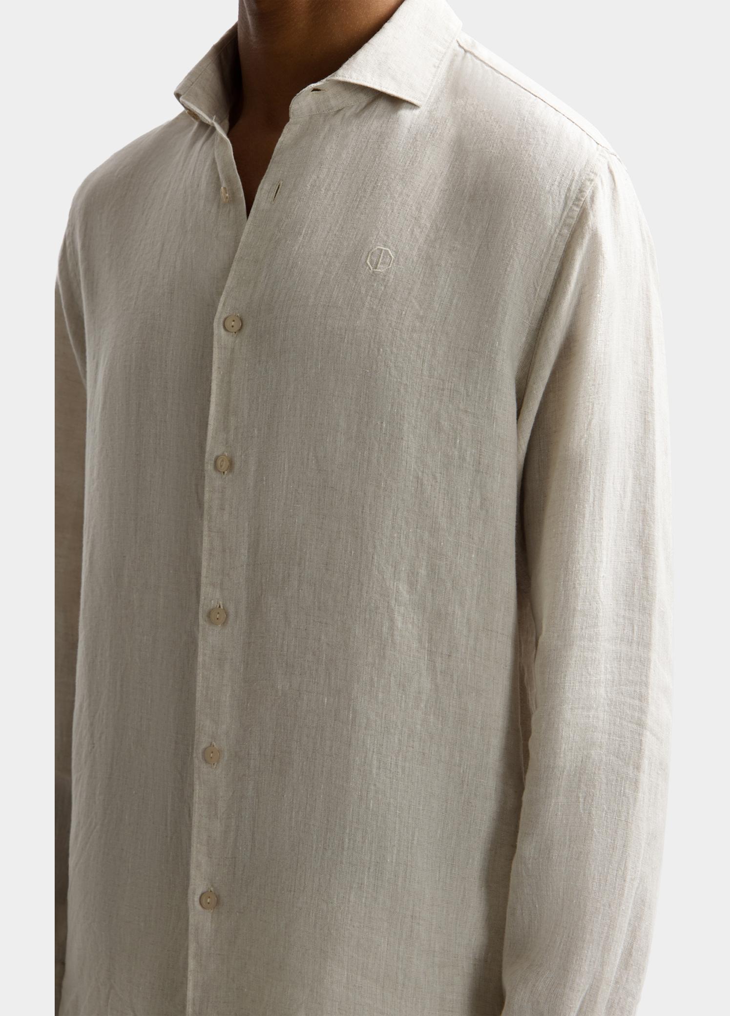 Dstrezzed overhemd korte mouw heren Beige Jagger Shirt 303710/253