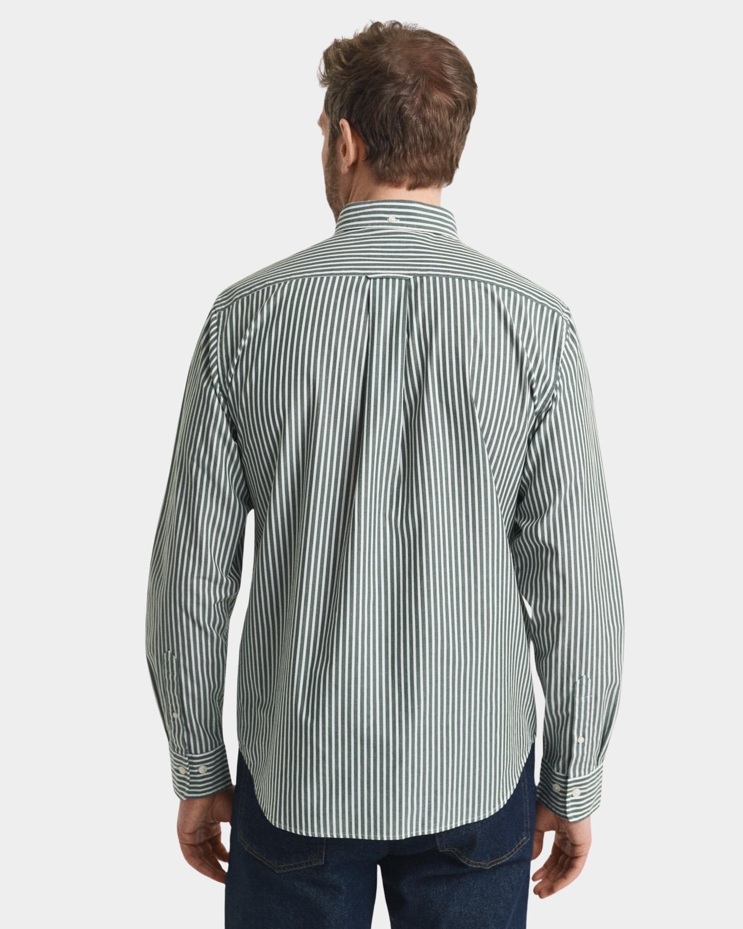 Gant Casual hemd lange mouw Groen REG CLASSIC POPLIN STRIPE SHI 3000130/338