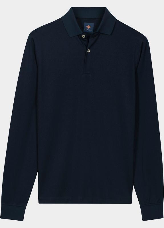 Baileys Polo lange mouwen heren Blauw Poloshirt LS 2-tone 613471/69
