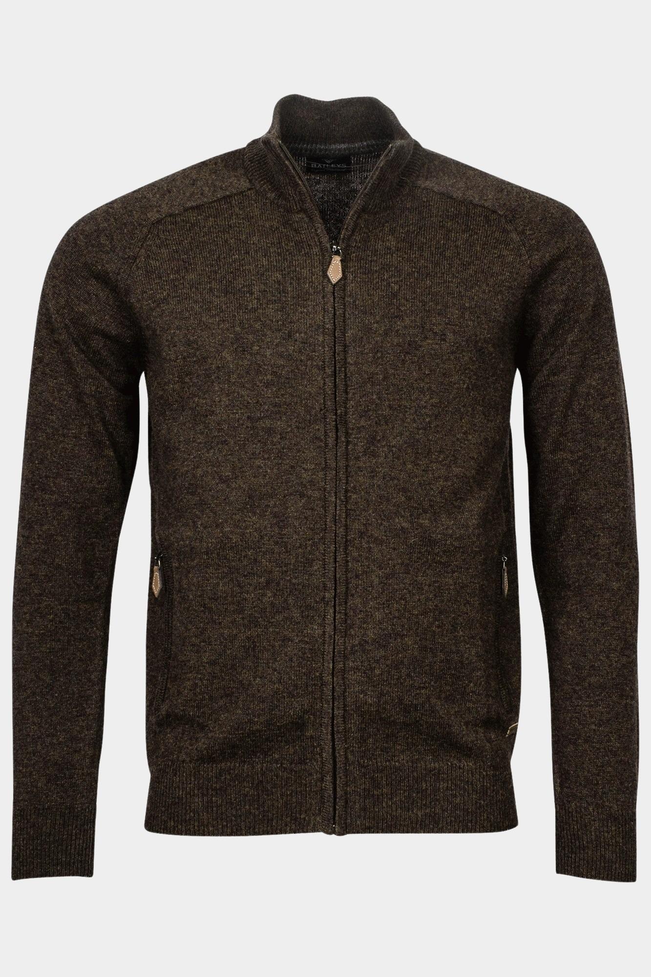 Baileys Vest Bruin Cardigan Zip  single knit 320096/895