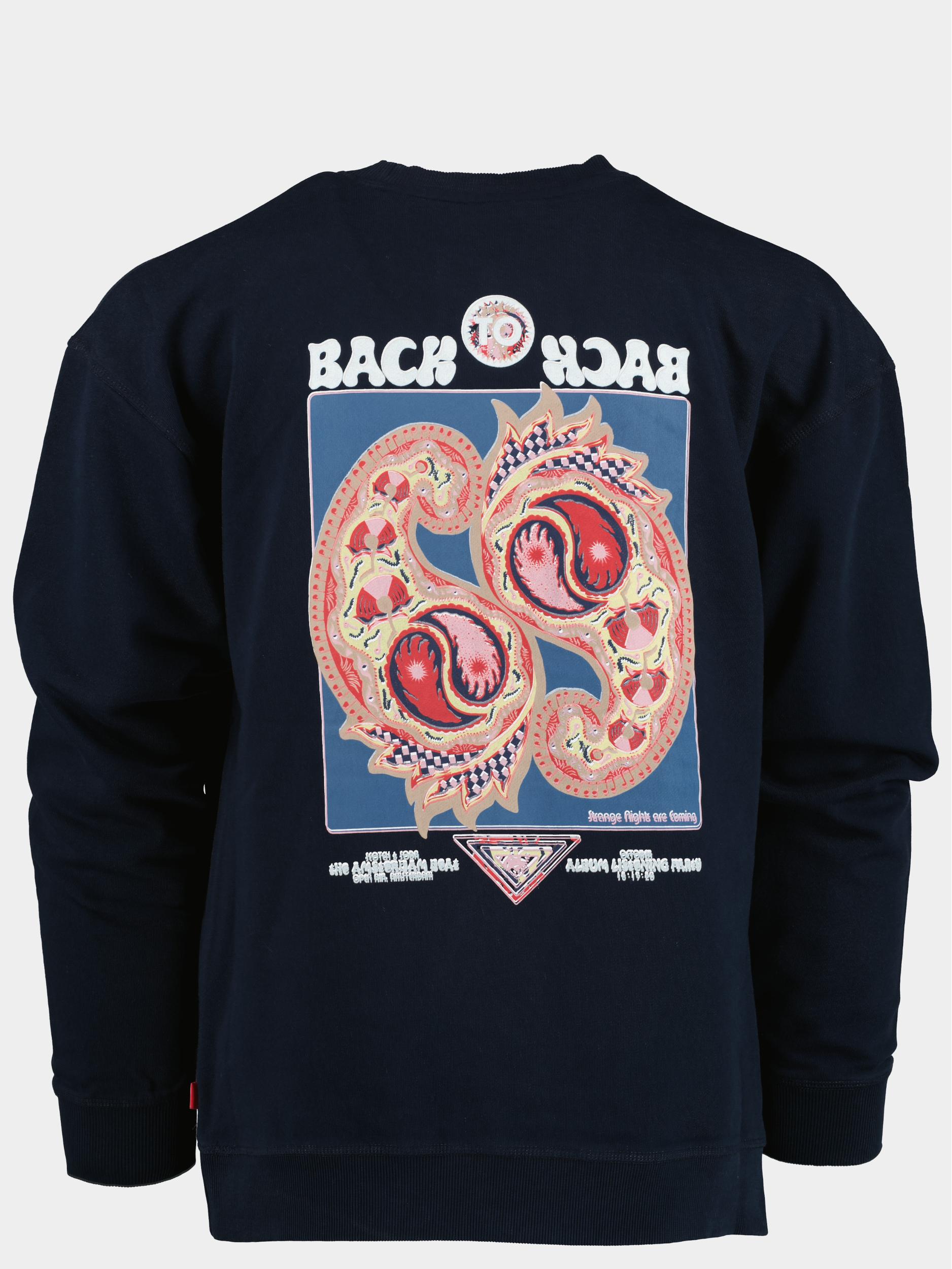 Scotch & Soda Sweater Blauw Festival AW Sweatshirt 172993/0002