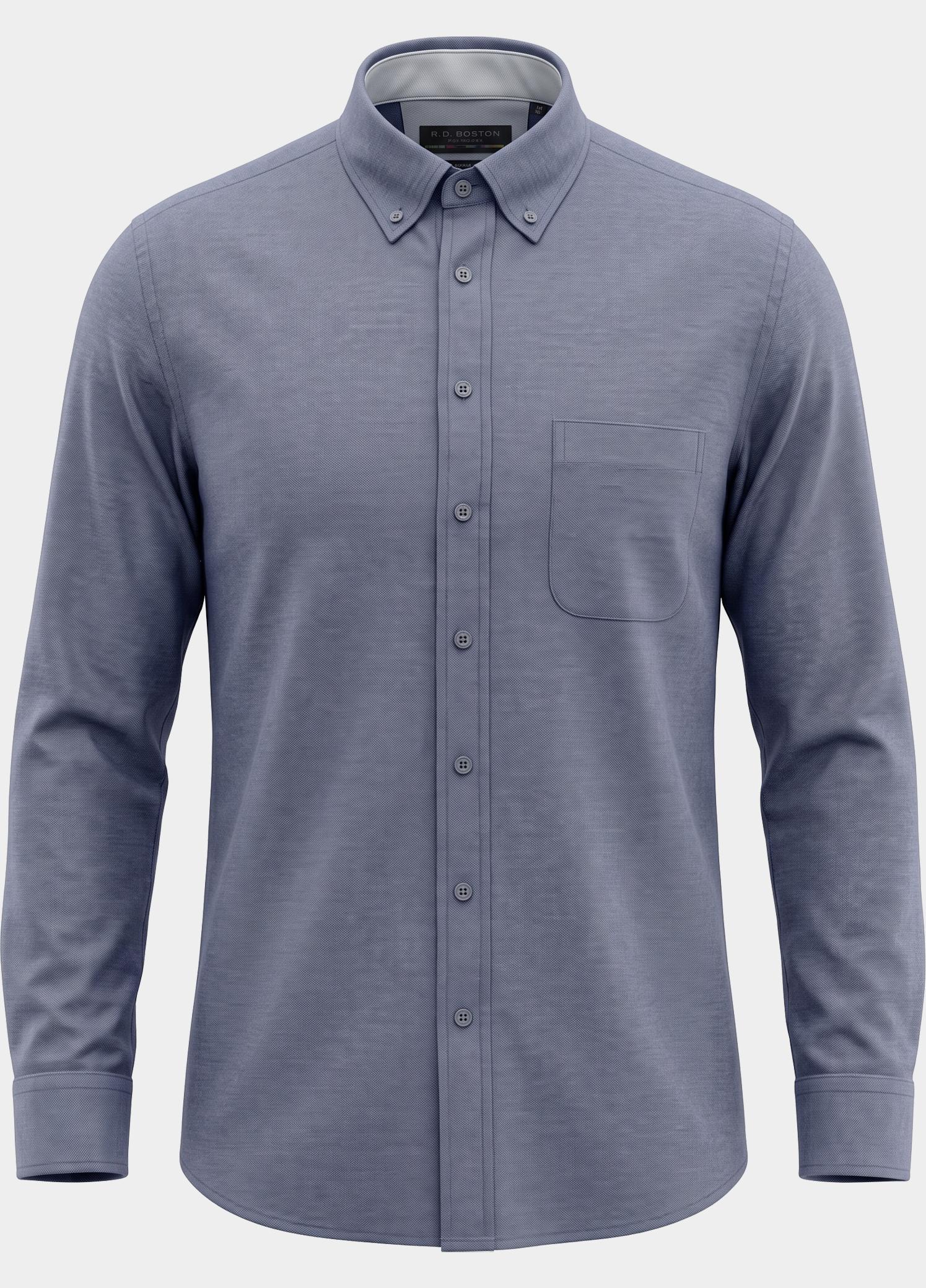 R.B. Boston Overhemd heren Blauw Franklin 627670/60