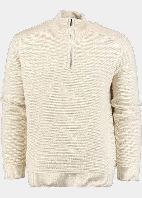 Innocente Half Zip Beige met ingebreide structuur INCT 1164/Beige