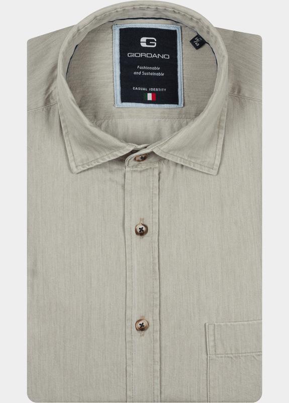 Giordano Overhemd heren Wit Verona long Sleeve Button Dow 617015/81