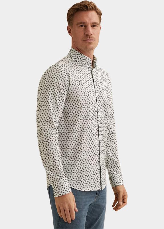 Vanguard Casual hemd lange mouw Wit LONG SLEEVE SHIRT Print on Po VSI2602204/7004