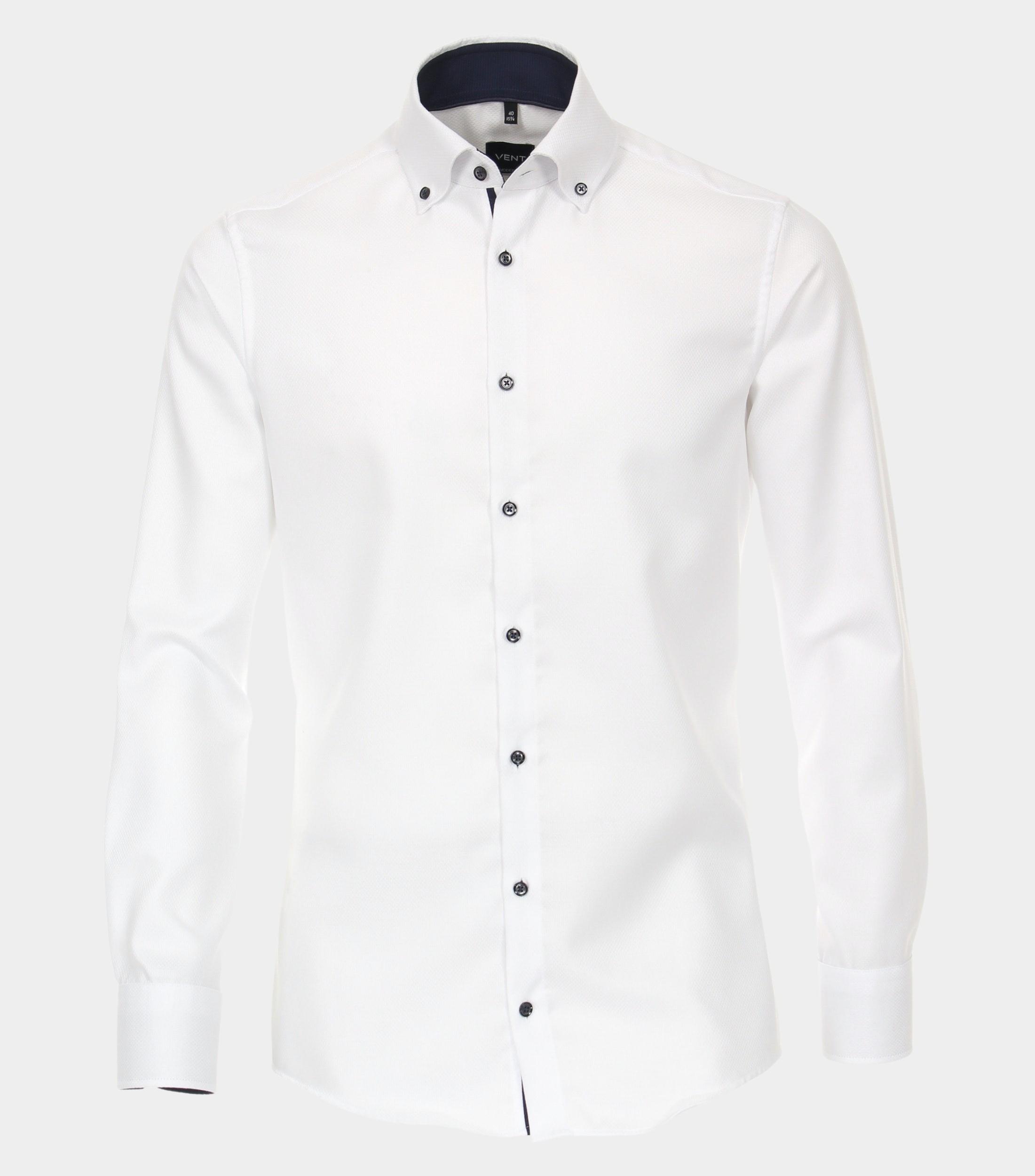 Venti Business hemd lange mouw Wit B.D. Modern Fit 113644200/000